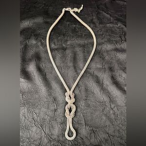 Adjustable Length Silver Mesh Necklace!